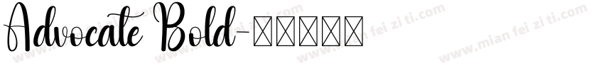 Advocate Bold字体转换